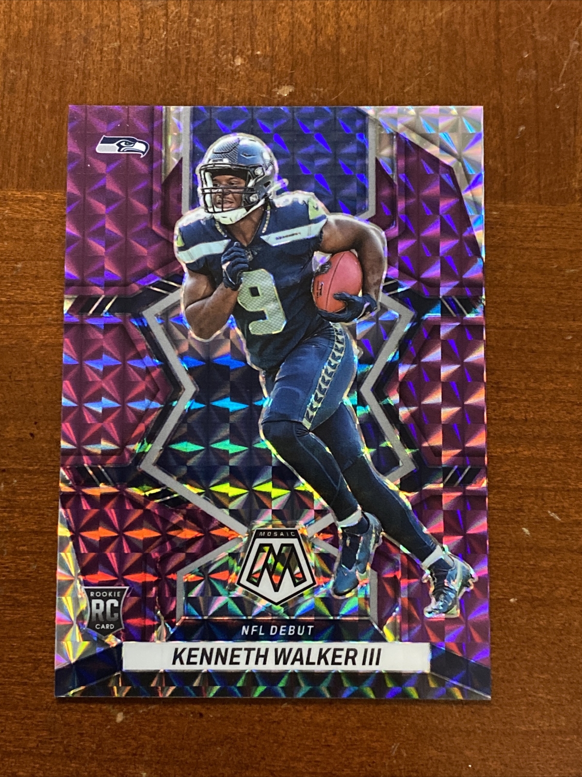 2022 Panini Mosaic Kenneth Walker III rookie debut purple #15/49 SSP Seahawks 🔥
