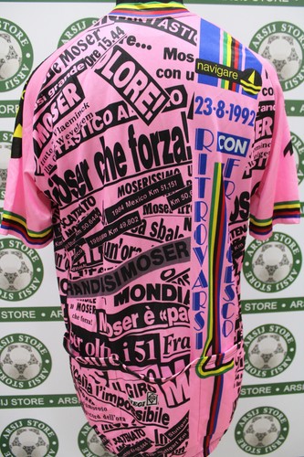 maglia ciclismo CIEGI ROSA TG XXL B194 bike shirt maillot trikot jersey - Foto 2 di 2
