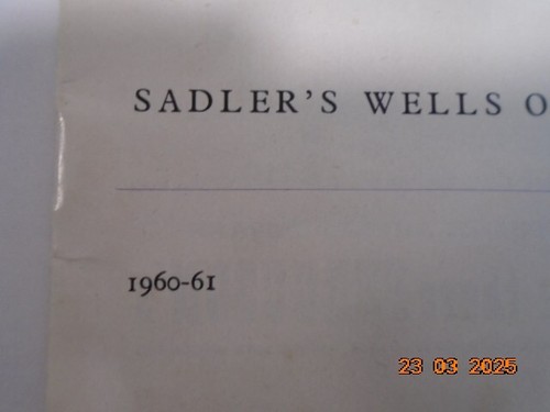 SADLERS WELLS OPERA PROGRAMME 1960/61 DIE FLEDERMAUS - Picture 7 of 7