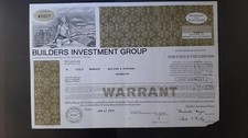 Warrant na ponad 40 akcji 1972 Builders Investment Group, Floryda