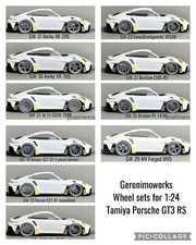 Geronimoworks wheel set with tire for Tamiya Porsche 911 GT3 RS (various types)