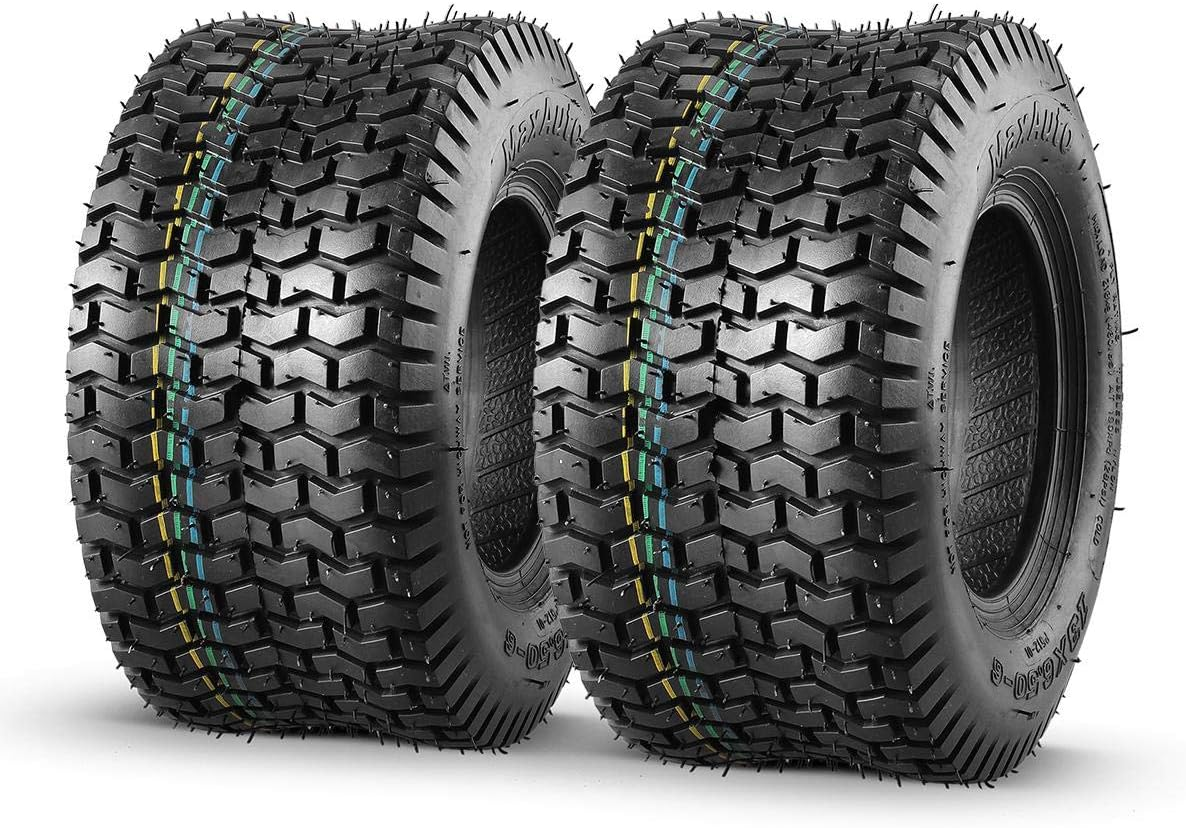 2 Pcs 13X6.50-6 Mower Turf Tires 13X6.5-6 Lawn and Garden Tractor Tires, 13X6.5X