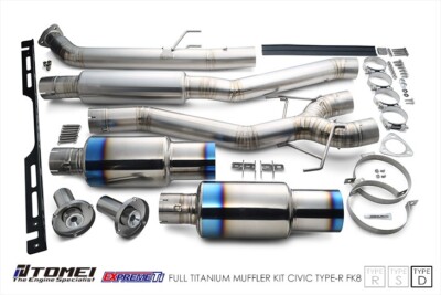 fk8 シビックタイプR RSE チタンマフラー type-D TOMEI Tomei Type D Burnt Full Titanium Exhaust for Honda Civic Type R