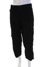 Sanctuary Women's Button Closure Tapered Leg Cargo Ankle Pants Black Size 32