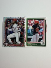 Topps Chrome 2025 James Wood Washington Nationals Rookie Card Lot of 2