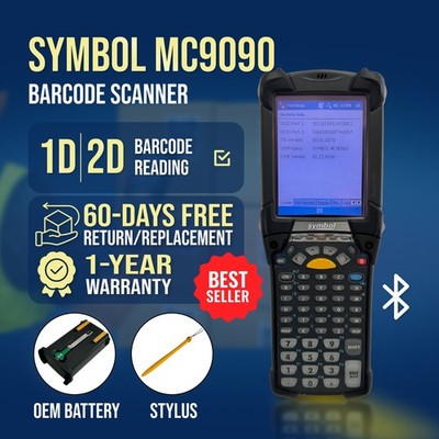  Motorola Symbol MC9090 53-Key 1D 2D Barcode Scanner w/Kit 1 YEAR WARRANTY!  