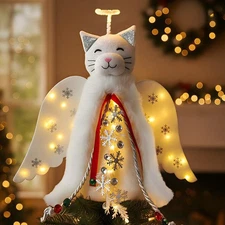 iHeartCats Christmas Tree Topper Decoration - The Original Cat ‘Christmas Mir...