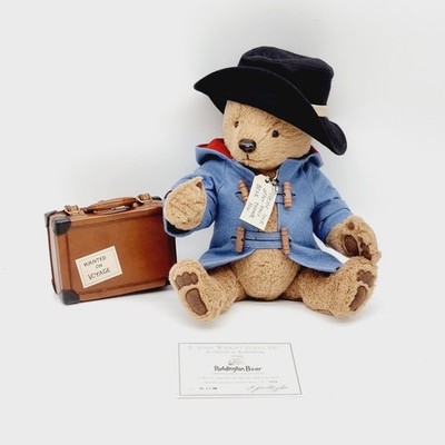 R. John Wright Paddington Bear mit Koffer limitiert 2500 aus 2000 38 cm Alpaca