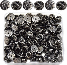 100 Pcs Locking Pin Backs 11mm Brooch Pin Back Butterfly Pin Keepers Insignia Cl