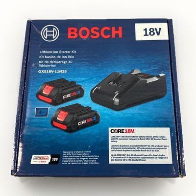 #ad #ad BOSCH 18V GXS18V 11N25 Lithium Battery Starter Kit 2 4.0 Ah amp; Charger NEW $98.90