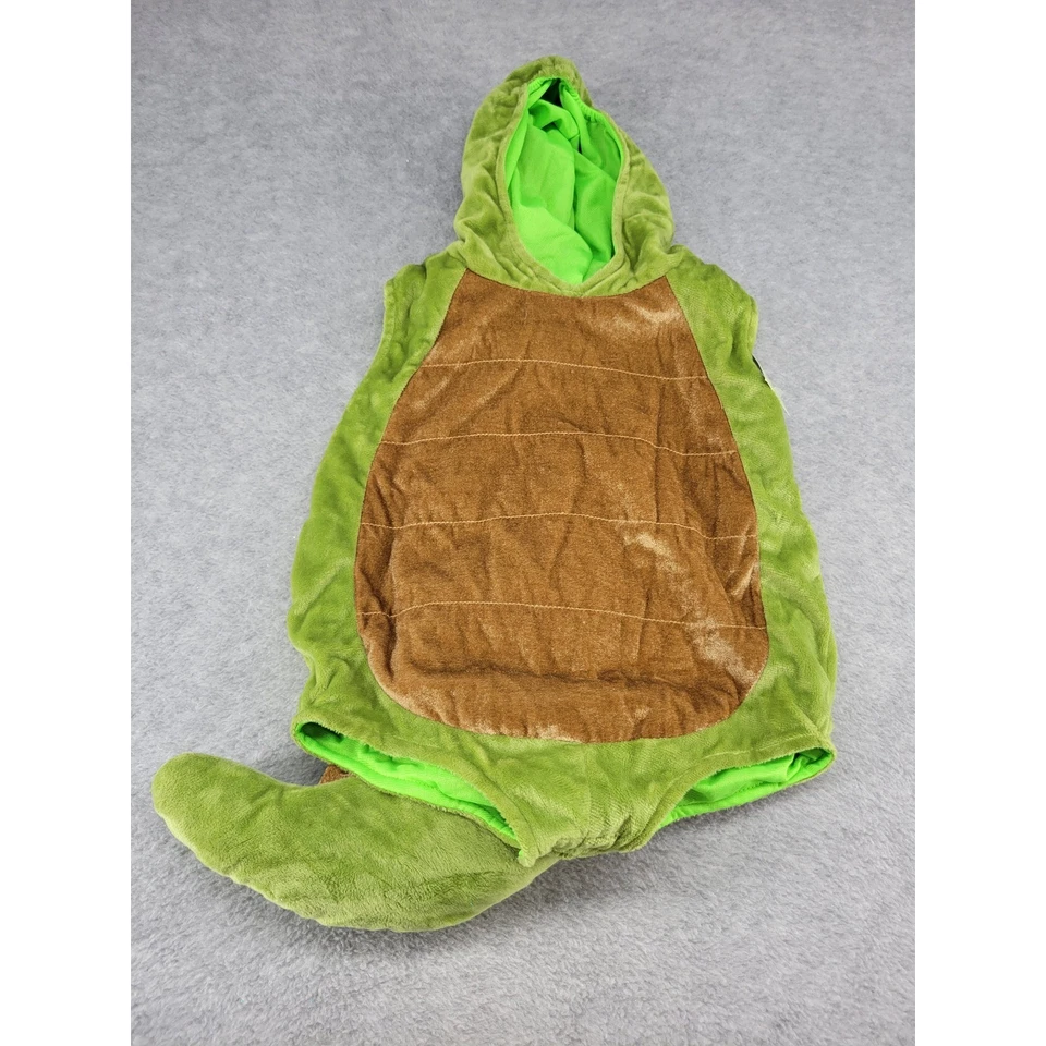 Spirit Halloween Infantil 12-18M Disfraz Tortuga Con Capucha Mameluco Leggings Conjunto Foto 2 de 4