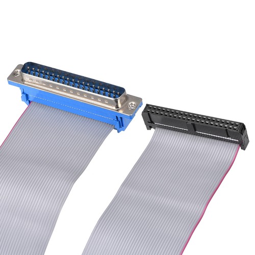 Ribbon Cable Uxcell DB25 Female To Female - 19.7" Rainbow Flat Cable With Screws Computer Peripheral Connector Cable