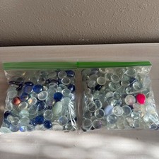 Glass Gems Vase Filler Craft Supplies Aquarium Decor Blue Clear Red Accent