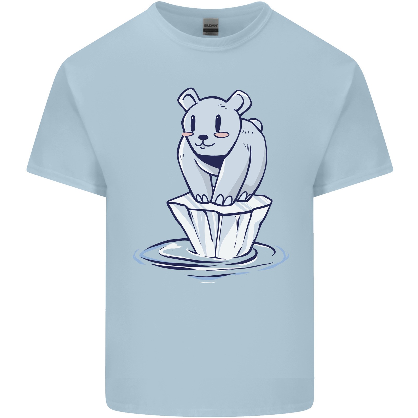 Camiseta Infantil De Osito Polar Flotante Sobre El Cambio Climático