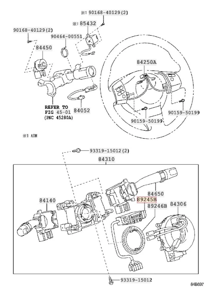 Sensor de dirección genuino Toyota FJ CRUISER GSJ1# LEXUS GX470 89245-33020 nuevo Foto 2 de 4