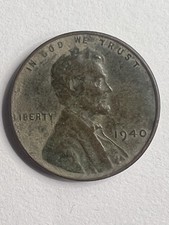 1940 Lincoln Wheat Penny No Mint Mark D 1940 Lincoln Wheat Penny No Mint Mark D