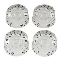 Musiclily Pro 4X Transparent Left Hand Metric Knobs For Epiphone Les Paul Guitar