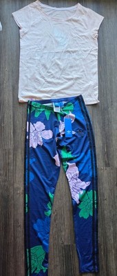  adidas Originals Leggings (NEU) Gr. 34/36 & Purple Leaves Bio-Shirt Gr. S (NEU)