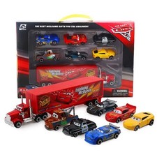 7PCS Disney Pixar Cars 3 Diecast Car Set Lightning McQueen Mack Truck Toy