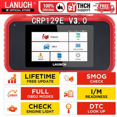 LAUNCH CRP129E V3.0 KFZ Diagnosegerät Auto OBD2 Scanner 4System TPMS SAS DPF