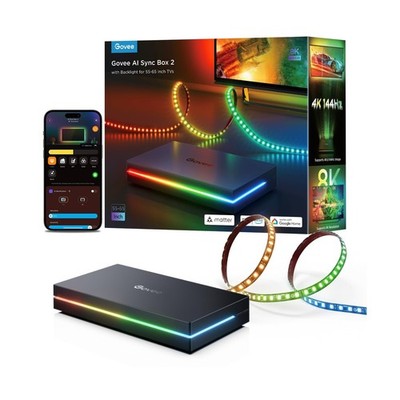 Govee HDMI 2.1 Sync Box 2, AI Sync Box with TV Backlight, Supports 8K@60Hz, 4...