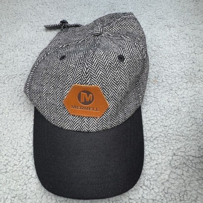 Merrell Hat Cap Strapback Gray Black Herringbone Gorpcore Outdoor Hiking Street
