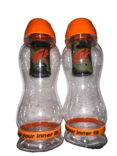 Lot 2 Fit Bottle With Bottle Filtration System 16 Oz Clear/Orange 