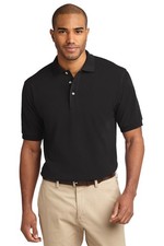3 Pack Of Port Authority TLK420 Mens Tall Heavyweight Cotton Pique Polo Shirt
