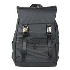 Modern Travel Backpack with Double Buckle Straps, Water-Resistant, Black