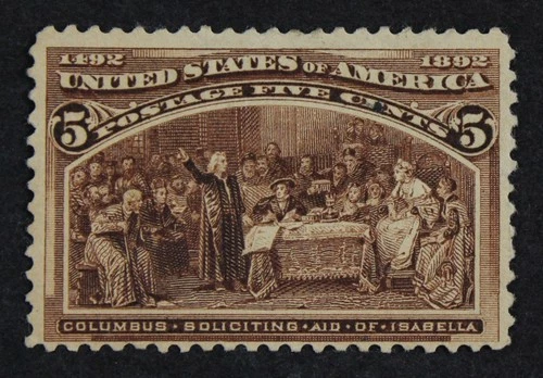 CKStamps: US Stamps Collection Scott#234 5c Columbian Mint LH OG