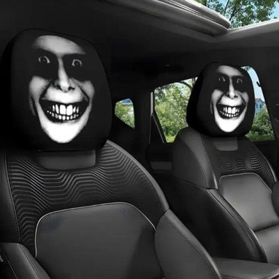 2PCS Funny Cartoon Eyes Car Headrest Covers Car Interior Decoration