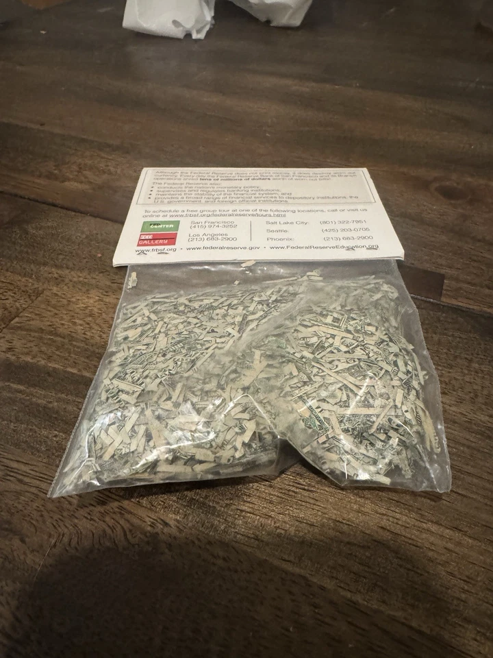Shredded U.S. Currency – Federal Reserve Bank – Authentic Money Souvenir  - Image 3 of 4