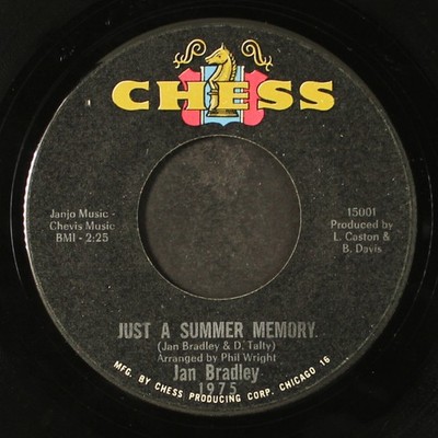 JAN BRADLEY: just a summer memory / he'll wait on me CHESS 7'' Single 45 RPM