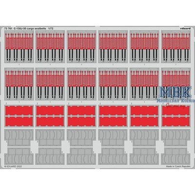 EDUARD ED73761 Lockheed C-130J-30 Hercules cargo seatbelts 1/72