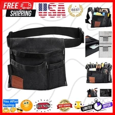 6-Pocket Adjustable Tool Belt Pouch for Carpenter & Gardener - Durable Nylon