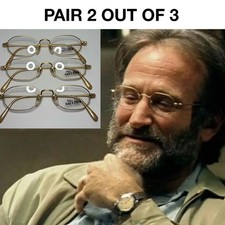 Jean Paul Gaultier JPG 55-7112 Robin Williams Gold Eyeglasses - Pair 2 Out Of 3