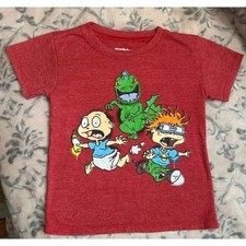 Nickelodeon Red Rugrats Kids T-Shirt Vintage Kids Cartoons 4T