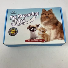 Pet Neat Pet Grooming Brush - Blue, 4-inch Deshedding Tool for Dogs & Cats