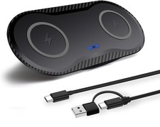40W Wireless Charging Pad, Dual 20W Fast Mat for Black