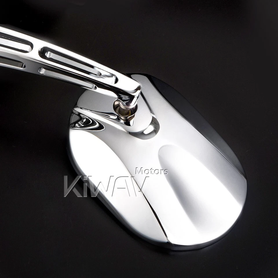 Espejo STARK cromado cuadrado CNC aluminio 8mm 1.25P se adapta a Suzuki T 90 125 350 500 Foto 4 de 4