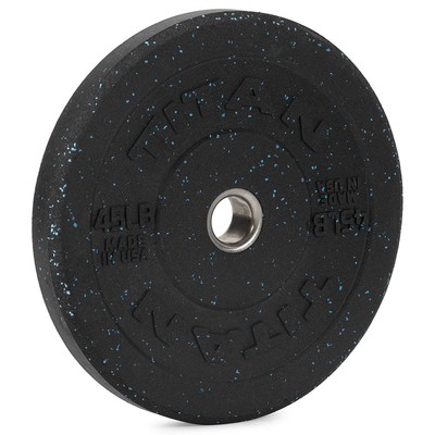 Titan Fitness 45 LB Single Crumb Rubber Bumper Plate, IWF Color - Main Image