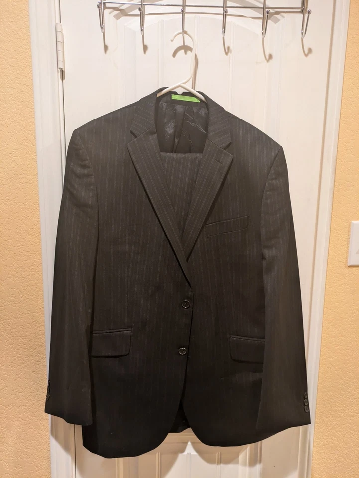 Traje Pantalón Largo Limehaus Pin Rayas Para Hombre Talla 52 Chaqueta y 42 Pantalón Foto 2 de 4