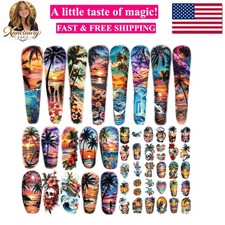 48 Sheets Temporary Tattoos for Adults - Tropical Waterproof Arm Tattoo Stick...