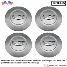 4pcs. Cadillac Escalade Wheel Center Cap Silver Finish 23432319 2015-2020 New