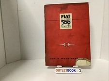 FIAT 500 Tipo 110 LIBRETTO USO E MANUTENZIONE ORIGINALE DEL X 1959 5ª edizione