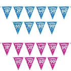 Birthday Bunting Foil Flag Milestone Banners Boys Girls Party Happy 13 18 21 30