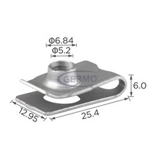 10 x Schnappmutter Halteklammer Clip M6 für Honda 90675SA5003