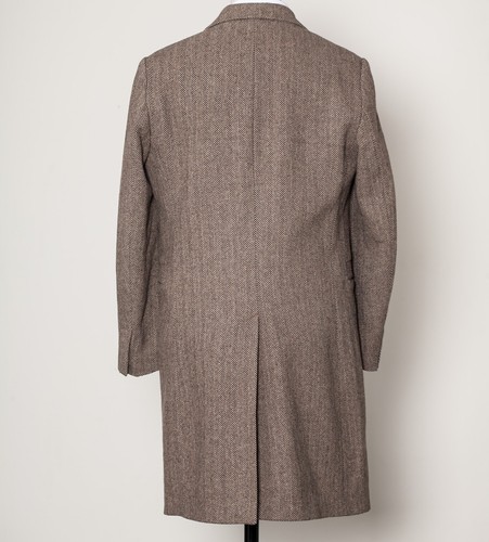 Abrigo BENETTON marrón claro espiga para hombre EU50 US40 - Imagen 3 de 6