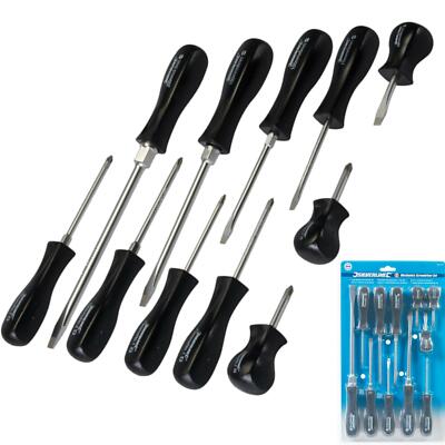 Silverline 11-teiliges Mechaniker Kreuzschlitz Torx Schlitz magnetische Spitze Schraubendreher Set