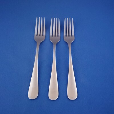 Cambridge PEPINO Glossy Stainless ~ (3) Salad Forks 6 7/8'' ~ Flatware